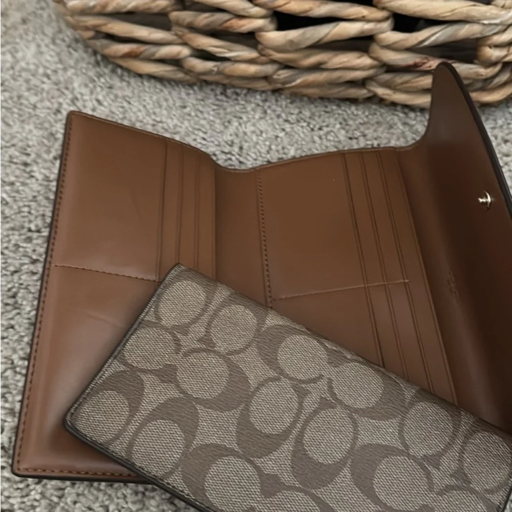 Coach Tan and Brown Women's Wallet